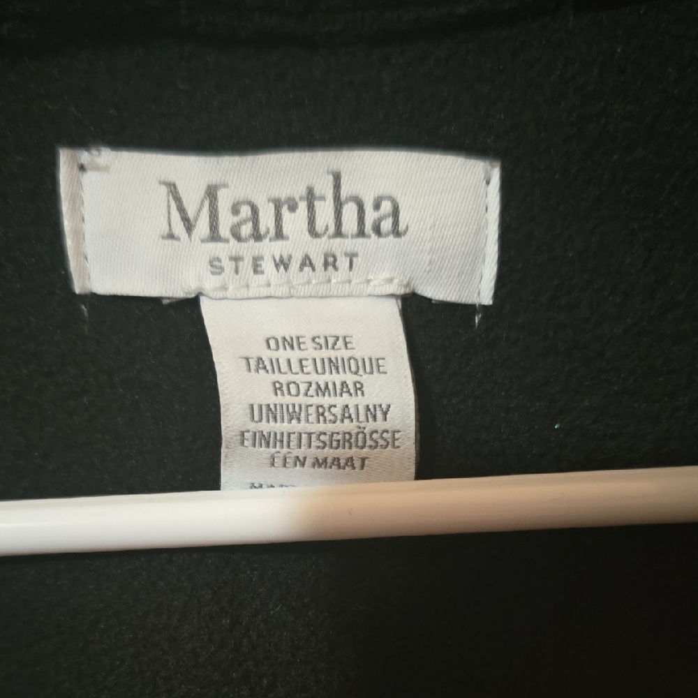 Martha Stewart Women Black and Gray Plaid Poncho Pullover - Picture 2 of 2